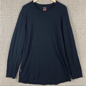 Icebreaker Shirt Mens XXL 2XL Black Merino 260 Tech Long Sleeve Crew F547